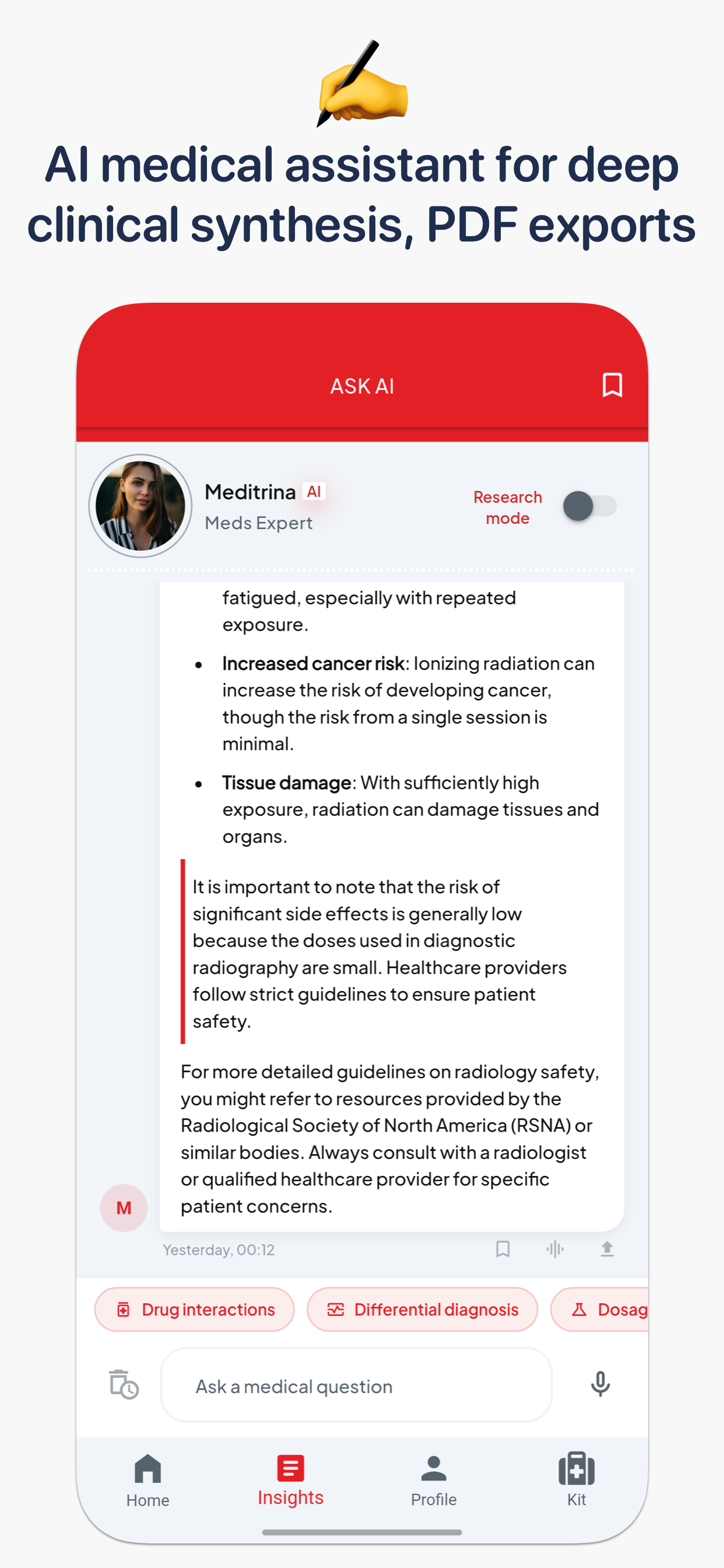 Meditrina AI — deep clinical synthesis