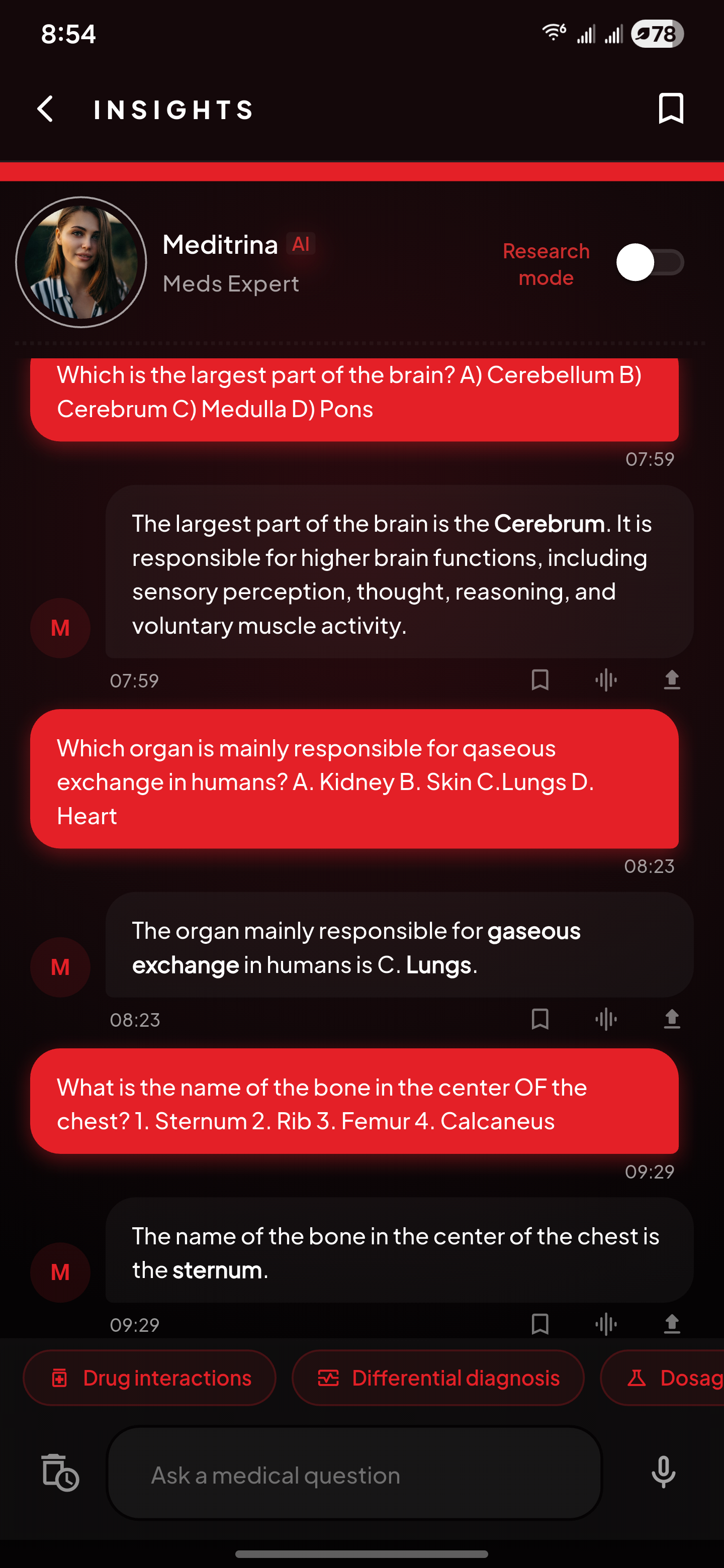 Meditrina AI — clinical Q&A with citations